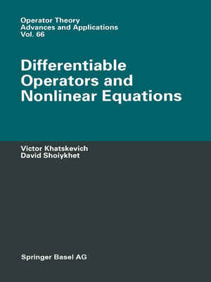 cover image of Differentiable Operators and Nonlinear Equations